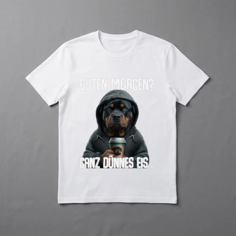 Vintage Rottweiler Shirt – Klassisches T-Shirt in Schwarz