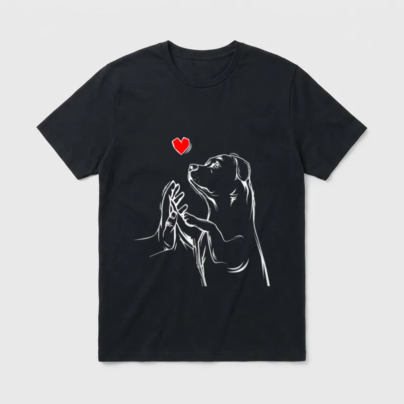Rottweiler Liebe Lustig Hunde T-Shirt – Klassisches T-Shirt in Schwarz