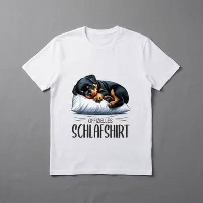 Schlafanzug Offizielles Schlafshirt süßer T-Shirt – Klassisches T-Shirt in Schwarz