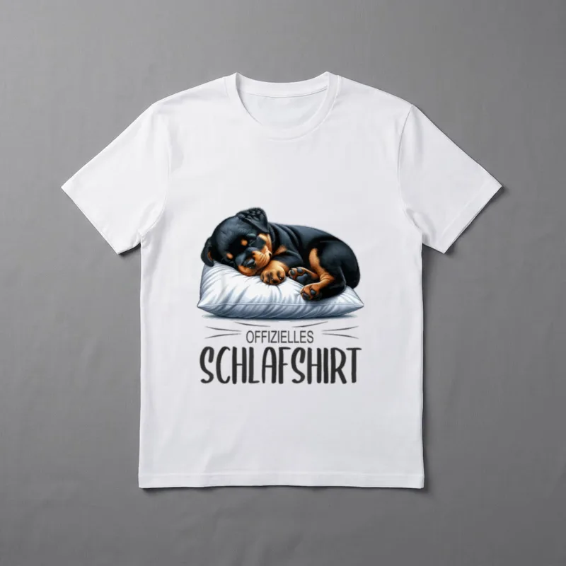 Schlafanzug Offizielles Schlafshirt süßer T-Shirt – Klassisches T-Shirt in Schwarz