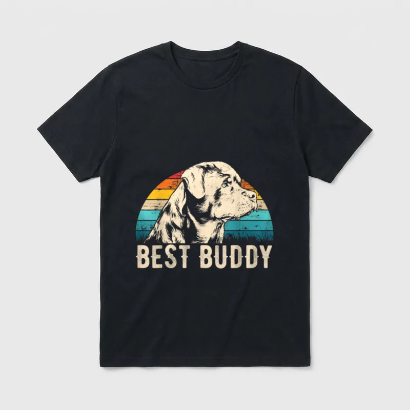 Retro Rottweiler Idee T-Shirt – Klassisches T-Shirt in Schwarz