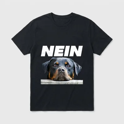 Rottweiler Gesicht Nein Nicht T-Shirt – Klassisches T-Shirt in Schwarz