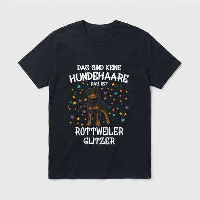 Rottweiler Glitzer Rottie Hundehalter T-Shirt – Klassisches T-Shirt in Schwarz