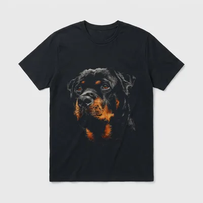 DogtastiQ Rottweiler Schwarz S T-Shirt – Klassisches T-Shirt in Schwarz