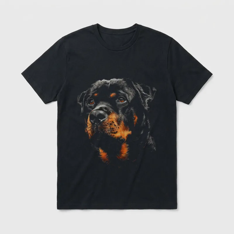 DogtastiQ Rottweiler Schwarz S T-Shirt – Klassisches T-Shirt in Schwarz