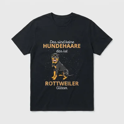 Das sind keine Hundehaare Rottweiler T-Shirt – Klassisches T-Shirt in Schwarz