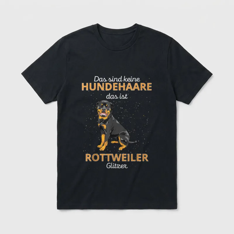 Das sind keine Hundehaare Rottweiler T-Shirt – Klassisches T-Shirt in Schwarz