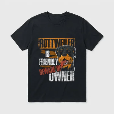 Rottweiler ist freundlich Pass T-Shirt – Klassisches T-Shirt in Schwarz