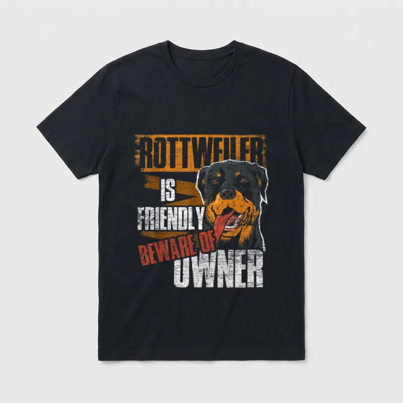 Rottweiler ist freundlich Pass T-Shirt – Klassisches T-Shirt in Schwarz