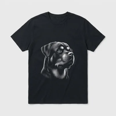MyAnimal Stolzer Rottweiler Kopf T-Shirt – Klassisches T-Shirt in Schwarz