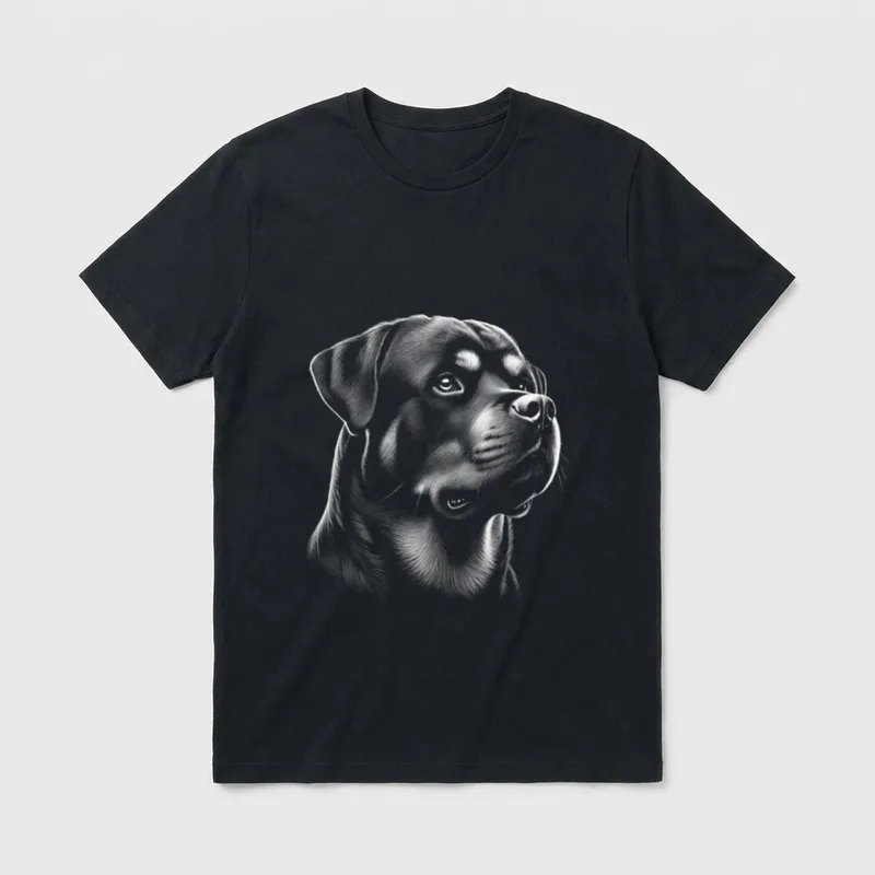 MyAnimal Stolzer Rottweiler Kopf T-Shirt – Klassisches T-Shirt in Schwarz