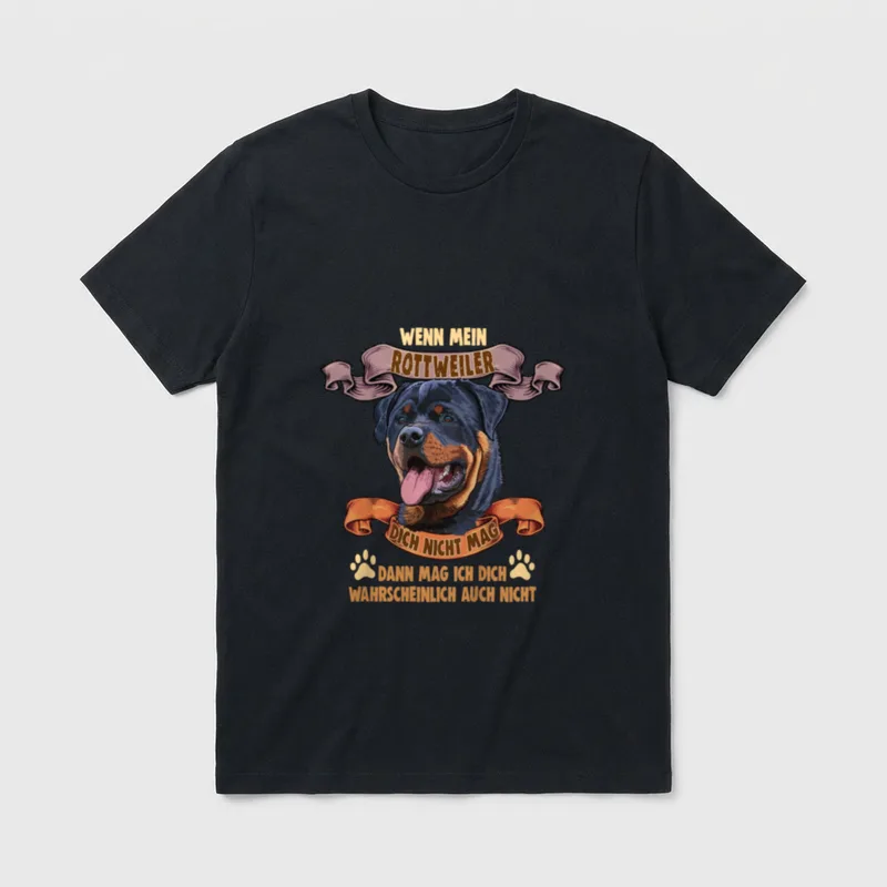 Rottweiler Hundehalter Spruch T-Shirt – Klassisches T-Shirt in Schwarz