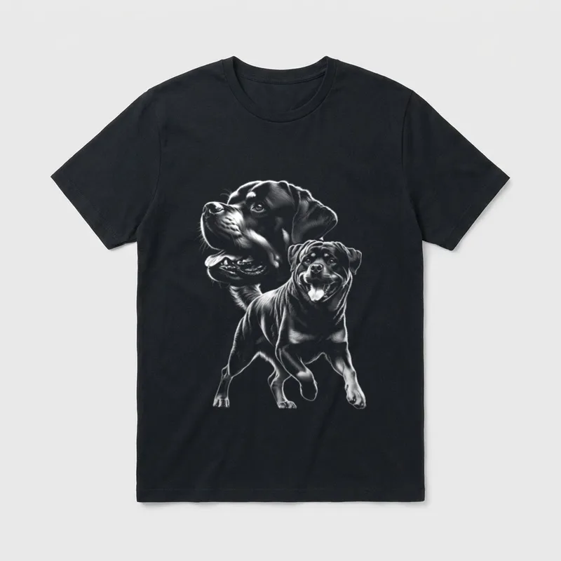 MyAnimal Stolzer Rottweiler Hund T-Shirt – Klassisches T-Shirt in Schwarz