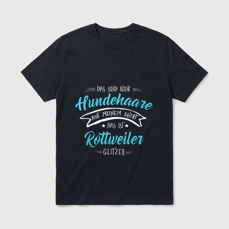 Rottweiler Hund Glitzer Design T-Shirt – Klassisches T-Shirt in Schwarz