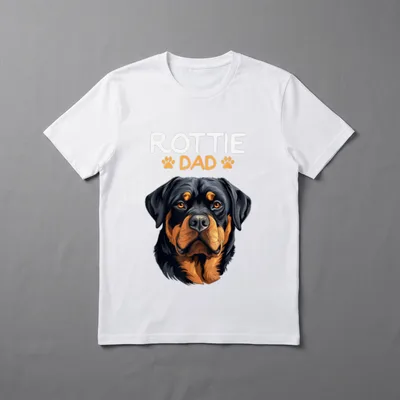 Rottweiler Papa Hunde Rottie T-Shirt – Klassisches T-Shirt in Schwarz