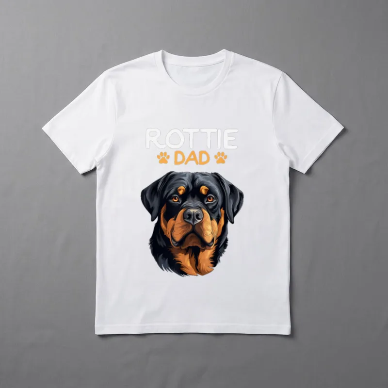Rottweiler Papa Hunde Rottie T-Shirt – Klassisches T-Shirt in Schwarz