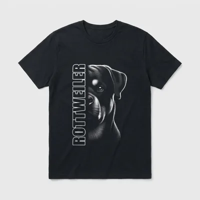 Elegantes Rottweiler Design T-Shirt – Klassisches T-Shirt in Schwarz