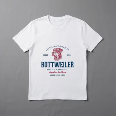 Retro-styled Vintage Rottweiler T-Shirt – Klassisches T-Shirt in Schwarz