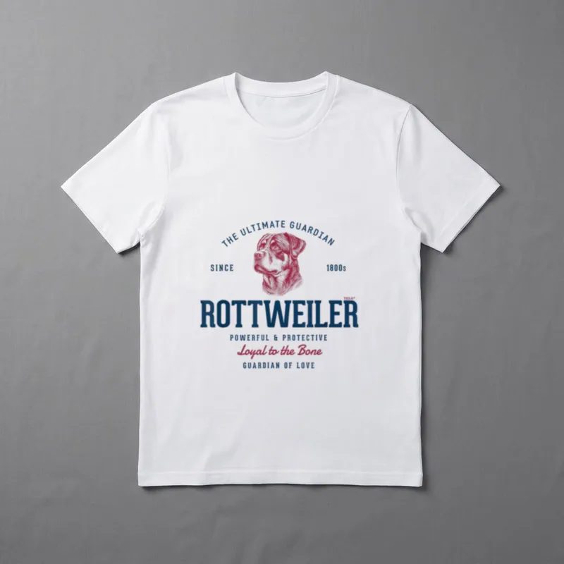 Retro-styled Vintage Rottweiler T-Shirt – Klassisches T-Shirt in Schwarz