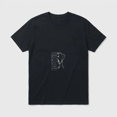 Modisches Rottweiler Design T-Shirt – Klassisches T-Shirt in Schwarz