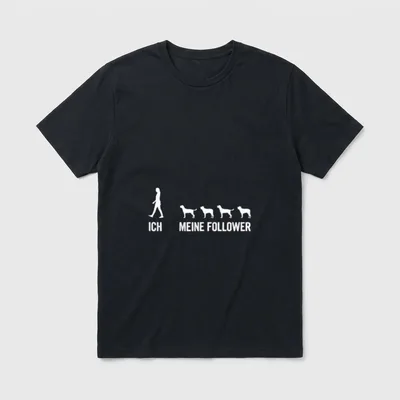 Ich Meine Follower Rottweiler T-Shirt – Klassisches T-Shirt in Schwarz
