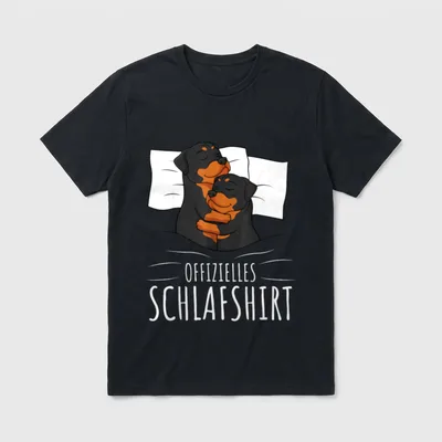 Offizielles Schlafshirt Rottweiler Hunde T-Shirt – Klassisches T-Shirt in Schwarz