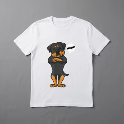 Sturer Rottweiler Hund lustig T-Shirt – Klassisches T-Shirt in Schwarz