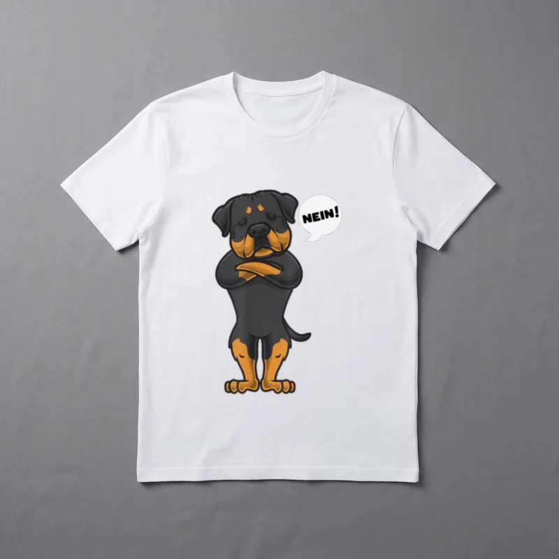Sturer Rottweiler Hund lustig T-Shirt – Klassisches T-Shirt in Schwarz