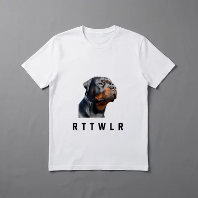Rottweiler Hund im RTTWLR T-Shirt – Klassisches T-Shirt in Schwarz