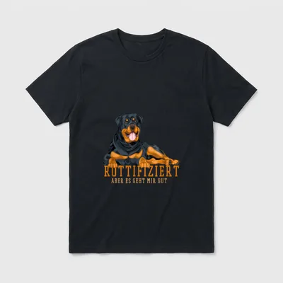 Rottweiler Rottifiziert Rotti Rottweiler T-Shirt – Klassisches T-Shirt in Schwarz