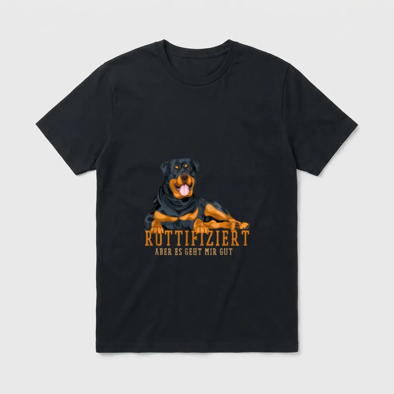 Rottweiler Rottifiziert Rotti Rottweiler T-Shirt – Klassisches T-Shirt in Schwarz