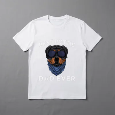 rottweiler papa hund welpe T-Shirt – Klassisches T-Shirt in Schwarz