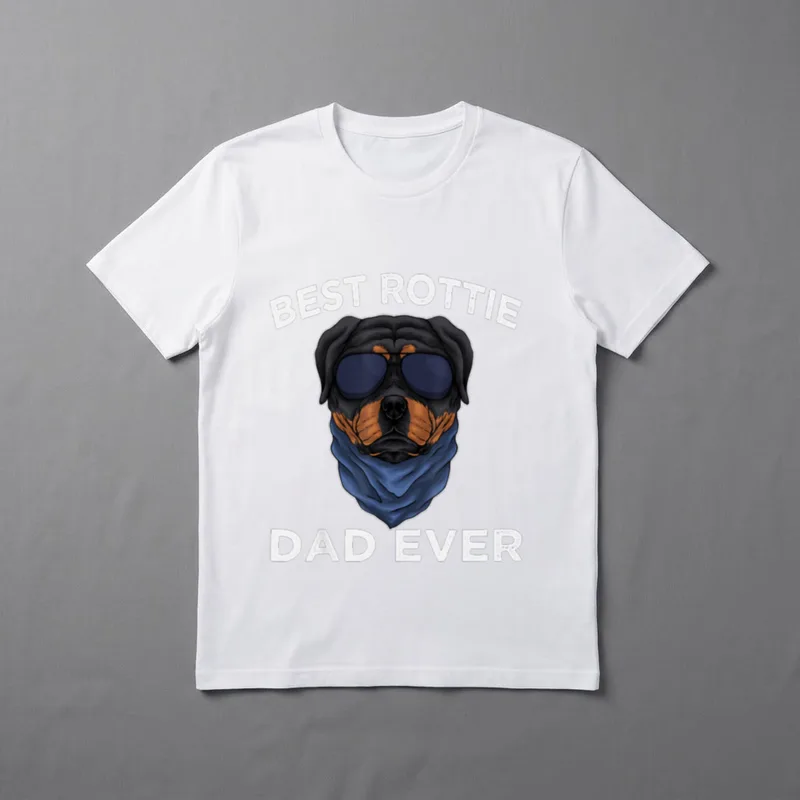 rottweiler papa hund welpe T-Shirt – Klassisches T-Shirt in Schwarz