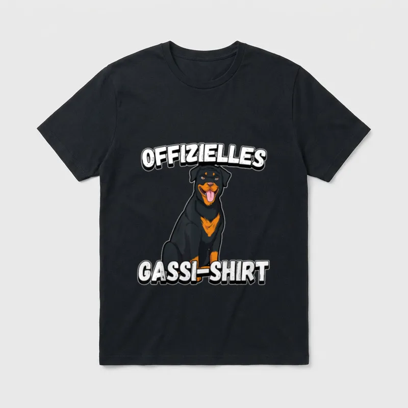 Offizielles Gassi Rottweiler T-Shirt – Klassisches T-Shirt in Schwarz