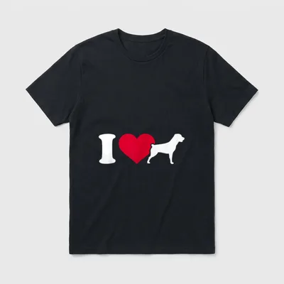 Ich liebe Rottweiler T-Shirt – Klassisches T-Shirt in Schwarz
