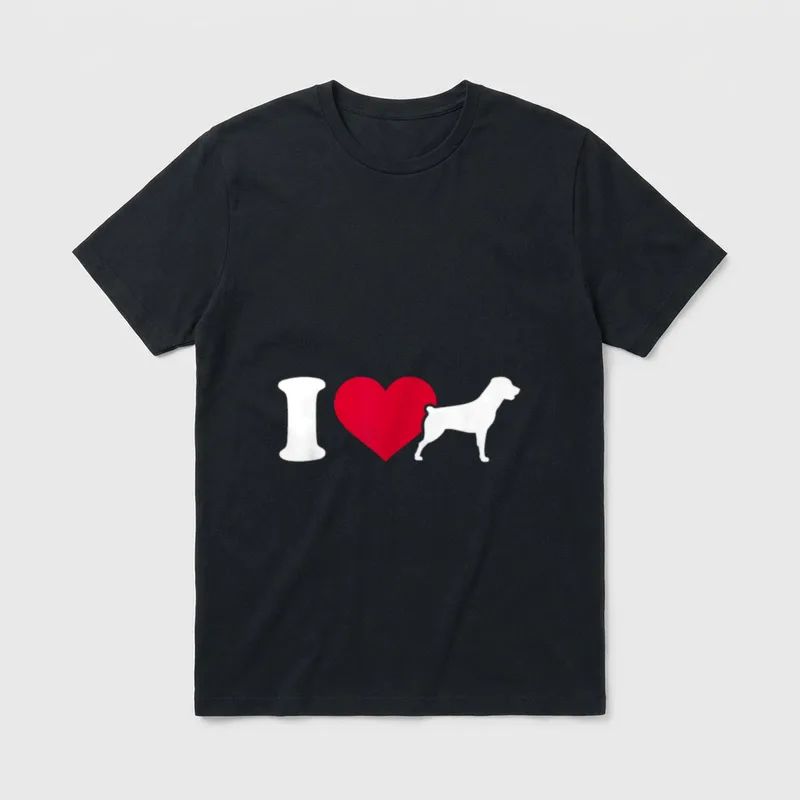 Ich liebe Rottweiler T-Shirt – Klassisches T-Shirt in Schwarz