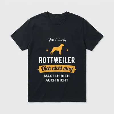 Rottweiler Vintage Hunde Sprüche T-Shirt – Klassisches T-Shirt in Schwarz