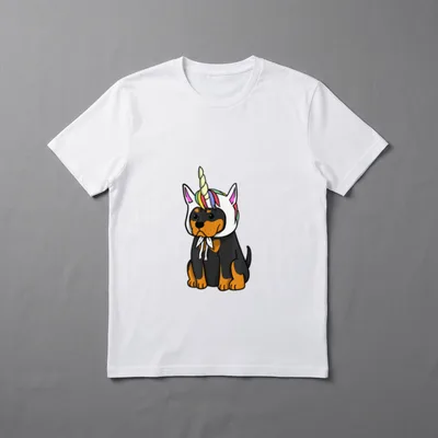 Rottweiler Einhorn Funny Hund T-Shirt – Klassisches T-Shirt in Schwarz