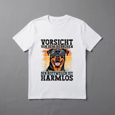 Vorsicht Rottweiler T-Shirt – Klassisches T-Shirt in Schwarz