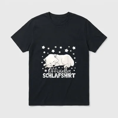 Offizielles Schlafshirt Samoyede Samojede T-Shirt – Klassisches T-Shirt in Schwarz