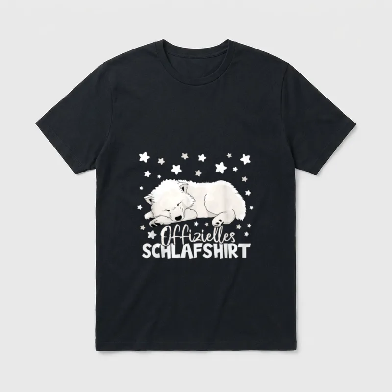 Offizielles Schlafshirt Samoyede Samojede T-Shirt – Klassisches T-Shirt in Schwarz