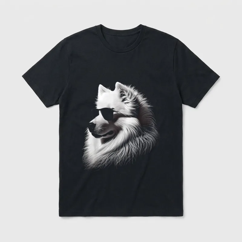 Samojede Sonnenbrille Gassi Gehen T-Shirt – Klassisches T-Shirt in Schwarz