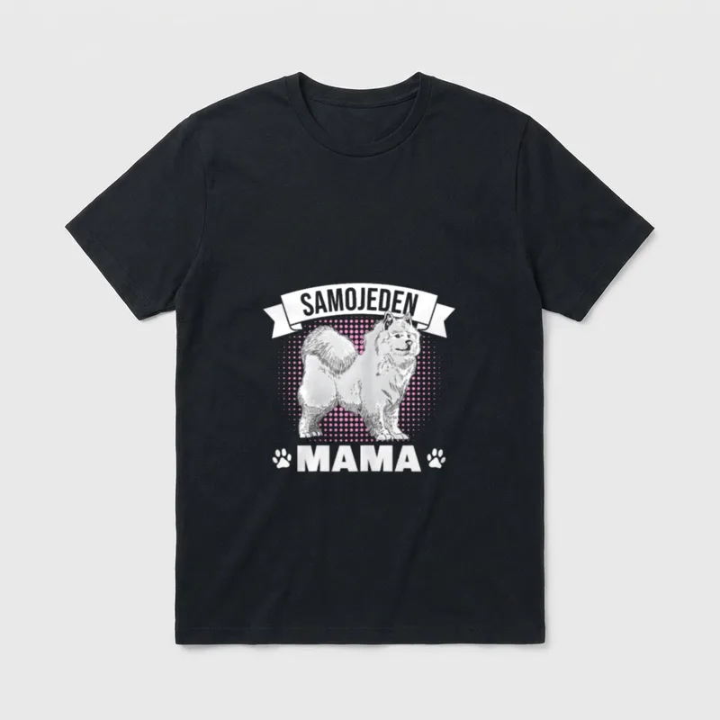 Samojede Samojeden Schlittenhund Gassi T-Shirt – Klassisches T-Shirt in Schwarz