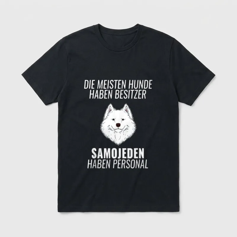 Lustiges Samojede Personal Hundehalter T-Shirt – Klassisches T-Shirt in Schwarz