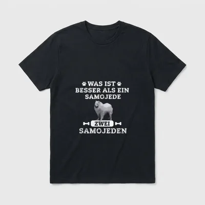 Was ist besser Samojede T-Shirt – Klassisches T-Shirt in Schwarz