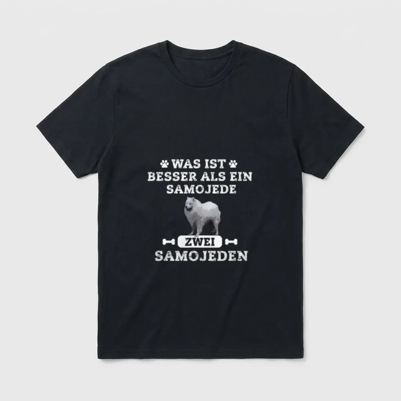 Was ist besser Samojede T-Shirt – Klassisches T-Shirt in Schwarz