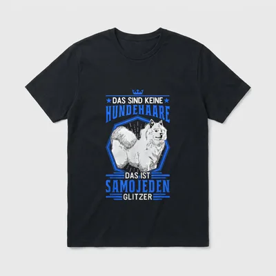 Samojeden Glitzer Schlittenhund Samoyed T-Shirt – Klassisches T-Shirt in Schwarz