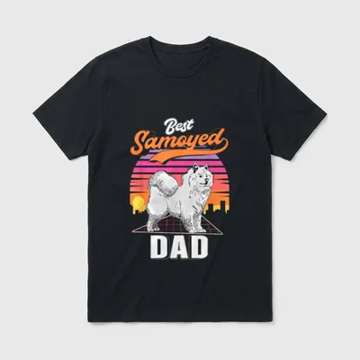 Best Samoyed Dad Samojeden T-Shirt – Klassisches T-Shirt in Schwarz