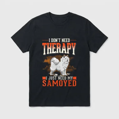Samojede Therapie T-Shirt – Klassisches T-Shirt in Schwarz