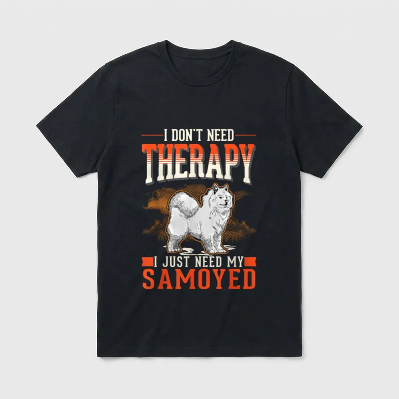 Samojede Therapie T-Shirt – Klassisches T-Shirt in Schwarz